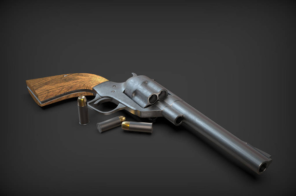 gun 3D rendering - Φωτογραφία, εικόνα