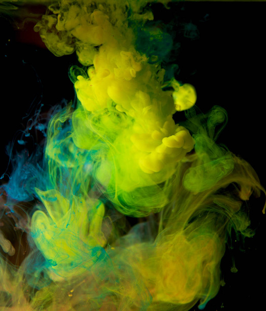 inkten in water, kleur explosie - Foto, afbeelding