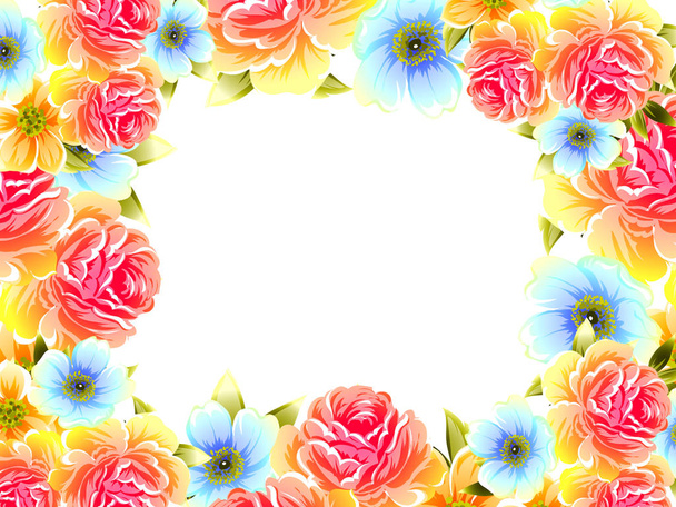 Tender floral invitation card - Vecteur, image