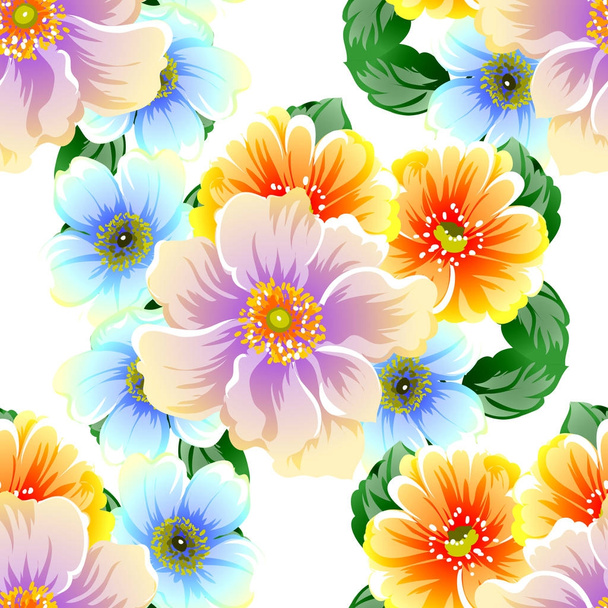 Patrón floral sin costuras - Vector, imagen