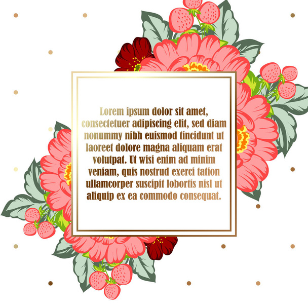Tender floral invitation card - Vektor, Bild