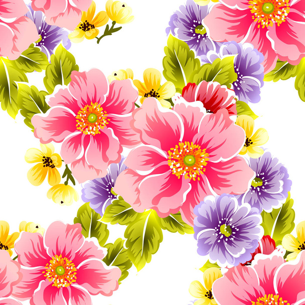 Naadloos bloemenpatroon - Vector, afbeelding
