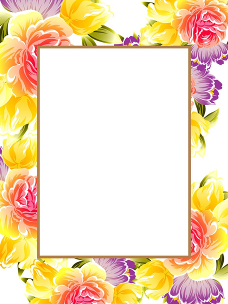 Tender floral invitation card - Vector, afbeelding