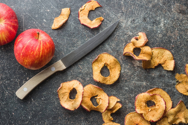 Dried apple slices. - Фото, изображение