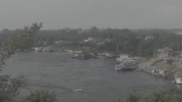 Sao Gabriel da Cachoeira harbor - Amazon - Brazil - Πλάνα, βίντεο