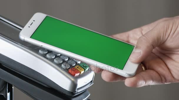 Contactless payment with smartphone - Footage, Video