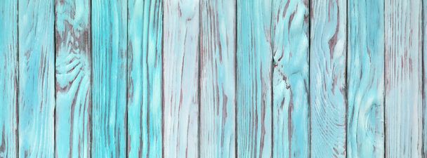 Akuamarin ahşap plakalar, soluk ahşap yüzey rustik mavi masa w - Fotoğraf, Görsel