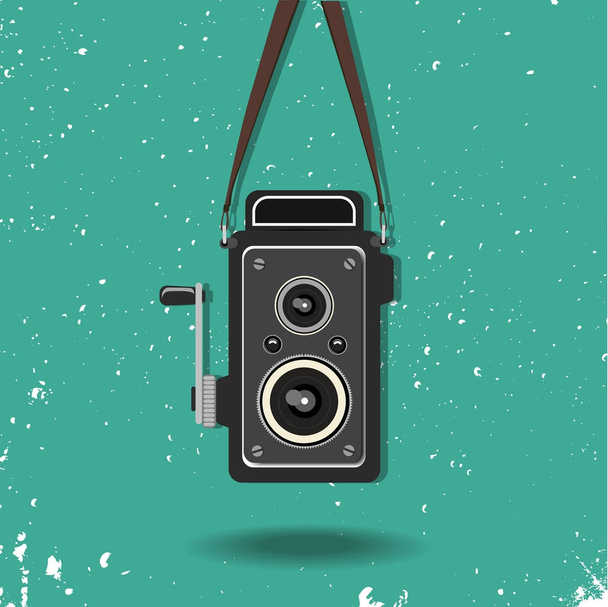 hanging old camera - Vector, Image