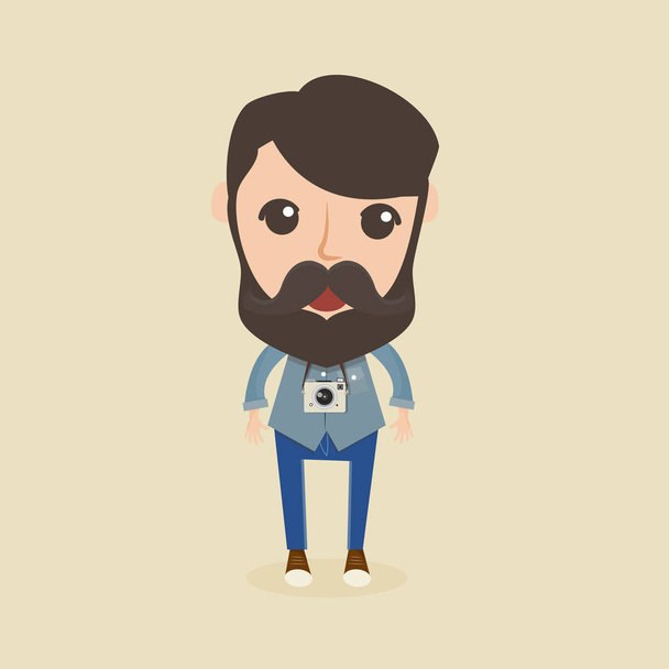 Hipster men style - Vector, Image