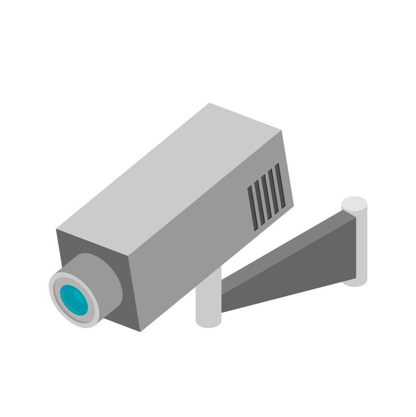 Security camera flat icon - Vektör, Görsel