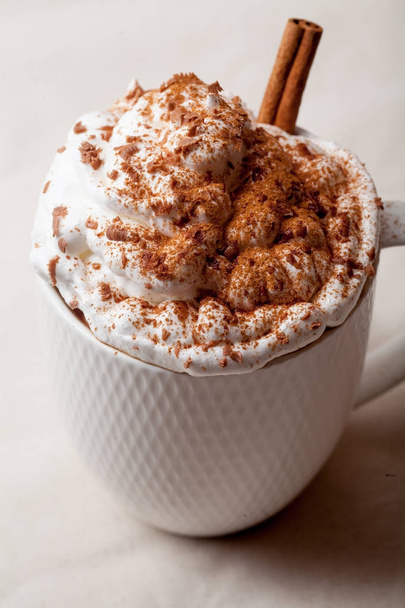 Cup of cocoa with whipped cream - Фото, зображення