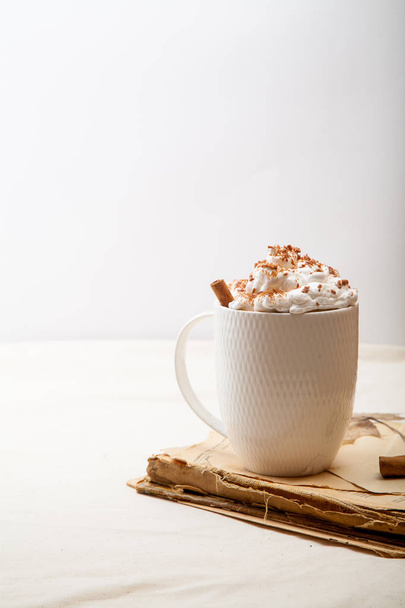 Cup of cocoa with whipped cream - Foto, Bild