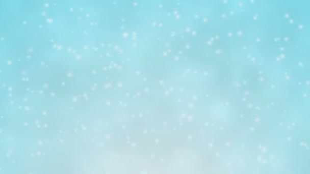 Esik a hó fehér vízcseppek a kék hátteret motion grafika.  - Felvétel, videó