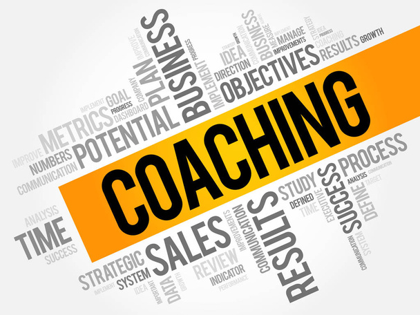 COACHING palabra nube collage
 - Vector, imagen