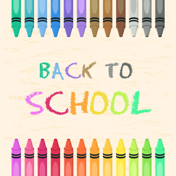 Crayones regresan a la escuela Vector
 - Vector, Imagen