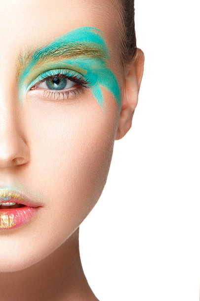 girl with color makeup - Foto, Imagem