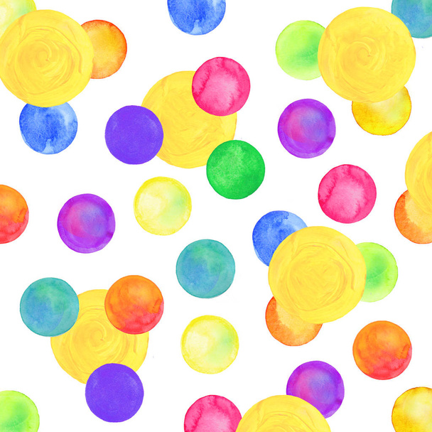 Watercolor simple polka dot pattern.  - Photo, Image