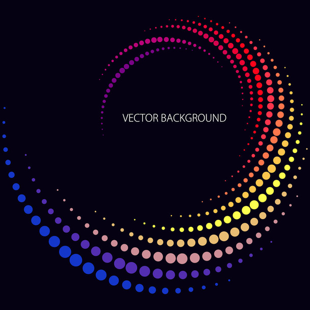 Geometric Background of Spiral Colorful Dots.  - Vetor, Imagem
