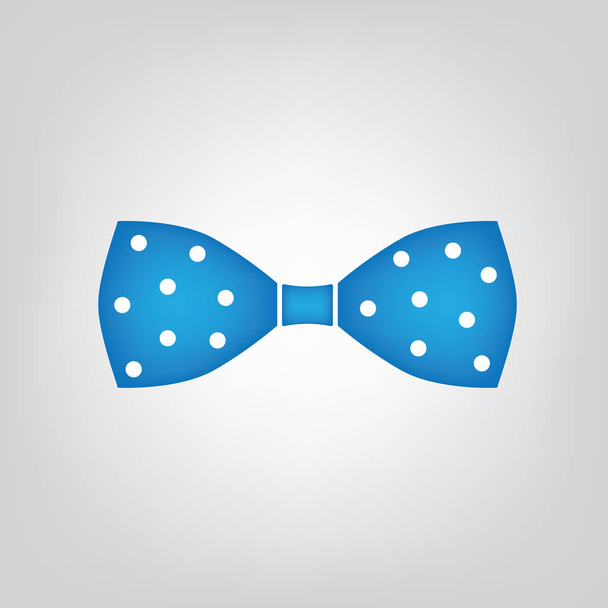 blue polka dot bow tie icon- vector illustration - Vector, Image