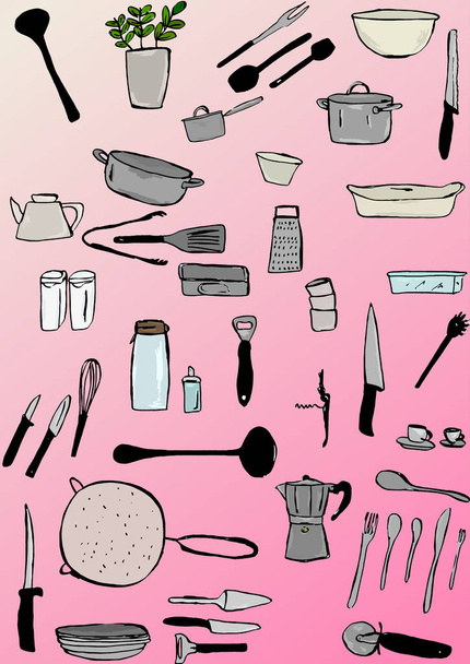iconos de herramientas de cocina
 - Foto, imagen