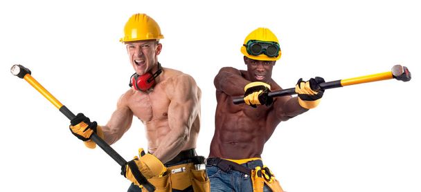 Strong construction workers - Photo, Image