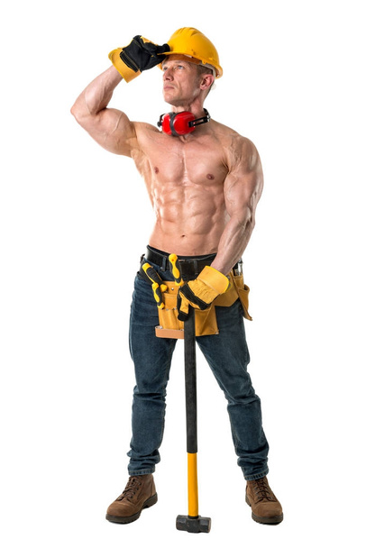 Powerful construction worker - Foto, Bild