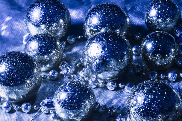 kék karácsonyi dekoráció - Fotó, kép