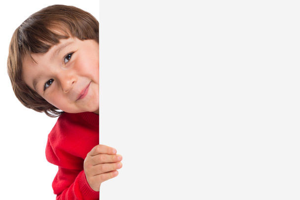 Dítě dítě malý chlapec copyspace marketing prázdný prázdný znak  - Fotografie, Obrázek