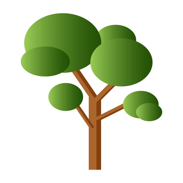 isolierte Baum-Illustration - Vektor, Bild