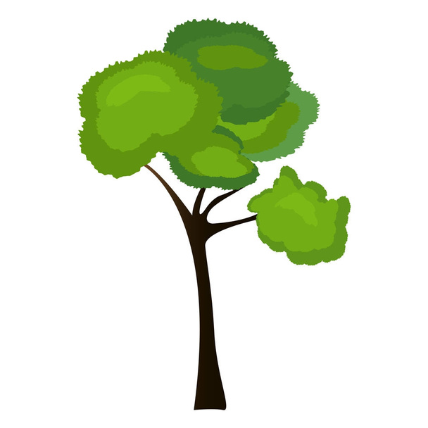 孤立したツリーの図 - ベクター画像