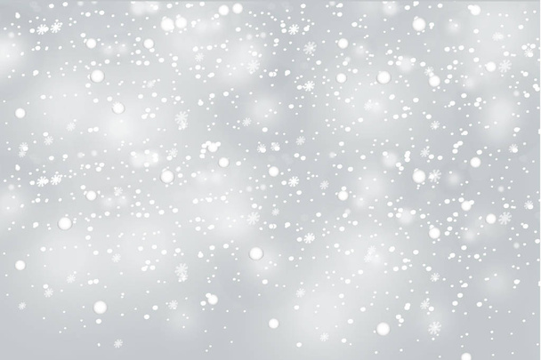 Copos de nieve cayendo realistas. Aislado sobre fondo transparente. Ilustración vectorial, eps 10 - Vector, imagen