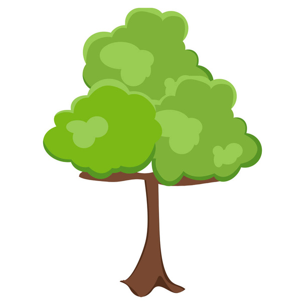 Изолированная иллюстрация дерева
 - Вектор,изображение