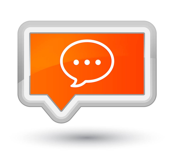 Parler bulle icône premier bouton de bannière orange
 - Photo, image
