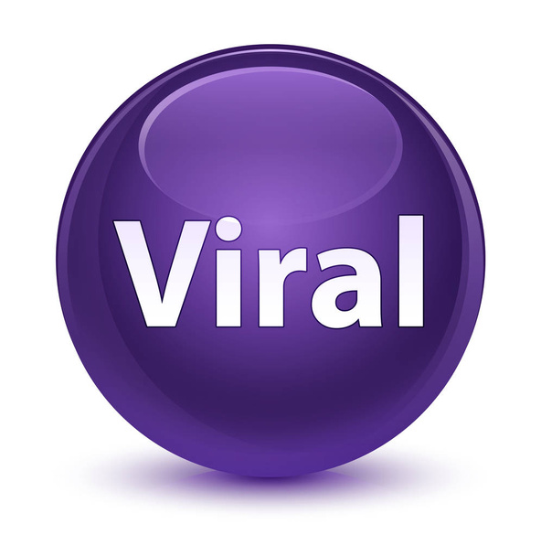 Virale glazig paarse ronde knop - Foto, afbeelding