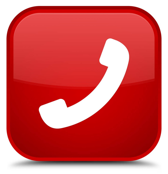 Telefon ikona specjalny plac czerwony przycisk - Zdjęcie, obraz