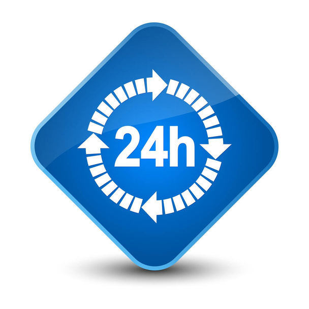 24 horas icono de entrega elegante botón de diamante azul
 - Foto, imagen