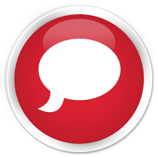 Chat-Symbol Premium roter runder Knopf - Foto, Bild