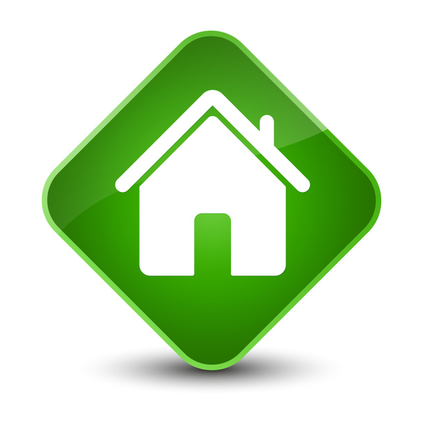 icône de la maison élégant bouton diamant vert
 - Photo, image