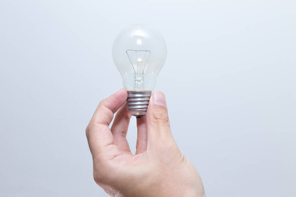 Hand hold Lightbulb Creativity or Thinking Innovation Creative concept - Photo, Image