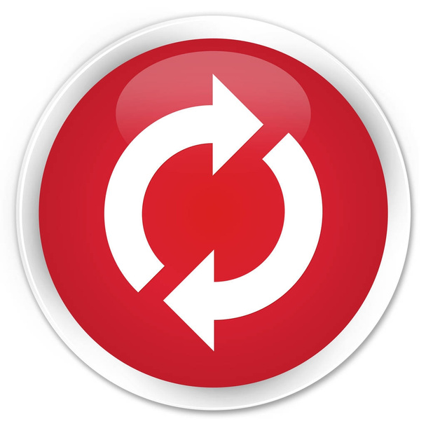 Update icon premium red round button - Фото, изображение