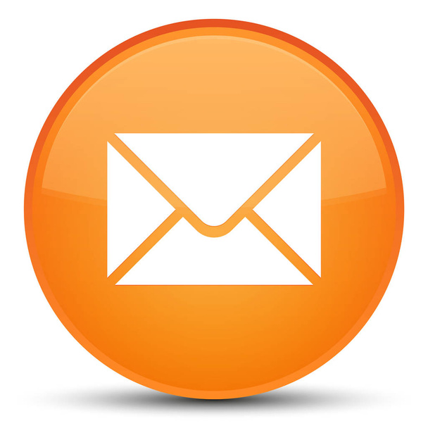 E-Mail-Symbol spezielle orange runde Taste - Foto, Bild