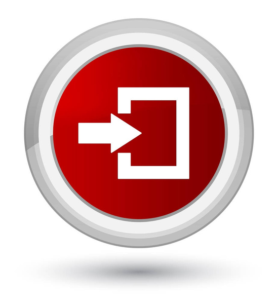 Login icon prime red round button - Fotografie, Obrázek