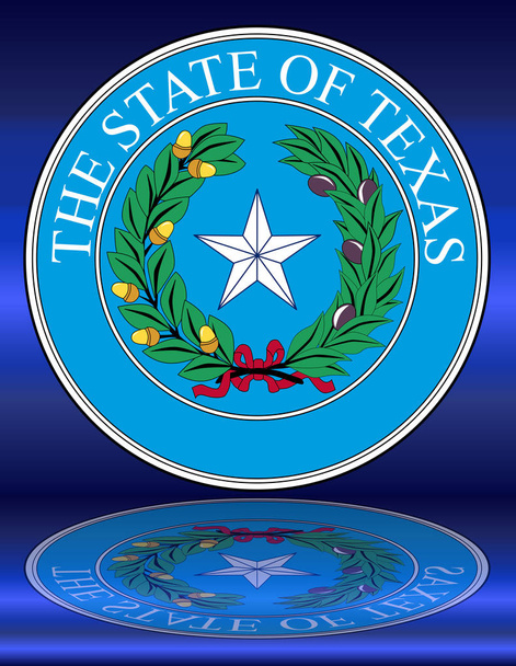 Печатка штату Техас відбиття - Вектор, зображення