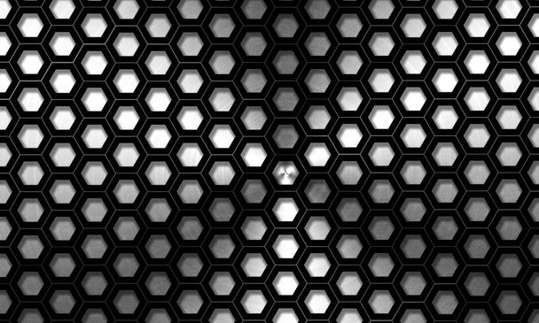 Hexagon metal texture background - Photo, Image