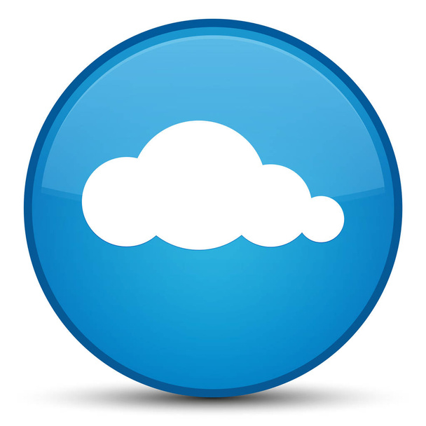Cloud icon special cyan blue round button - 写真・画像