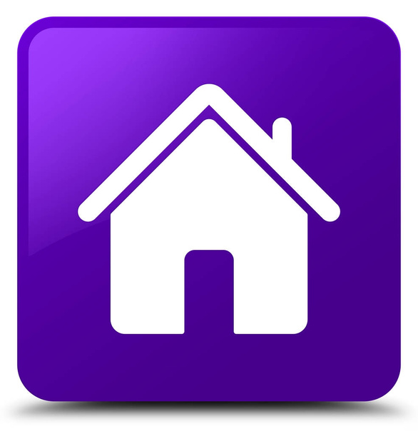 ホーム アイコン紫正方形ボタン - 写真・画像