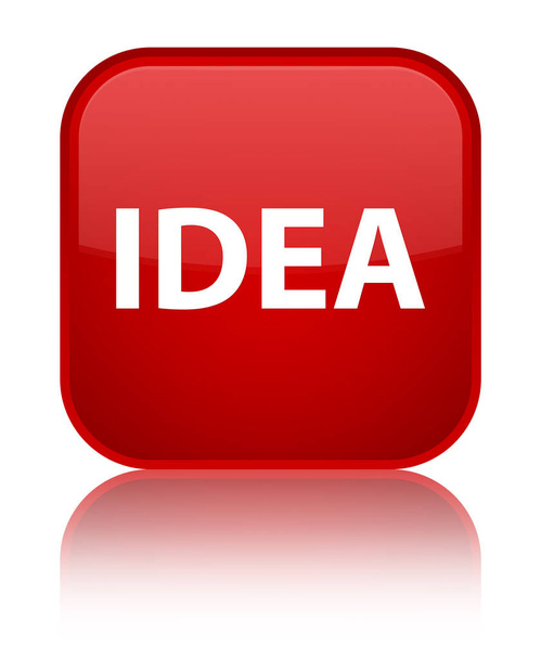 Idea special red square button - Photo, image