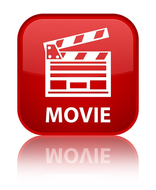 Film (Kino-Clip-Symbol) spezielle rote quadratische Taste - Foto, Bild