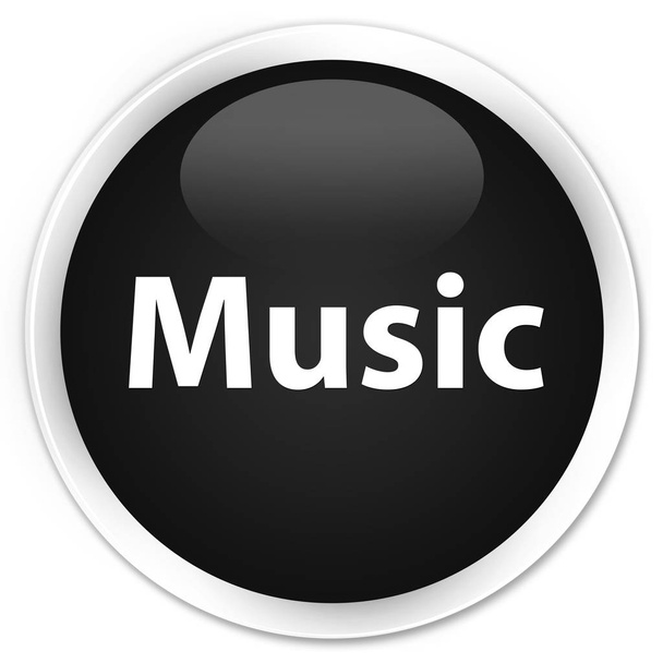 Muzyki premium czarny okrągły przycisk - Zdjęcie, obraz