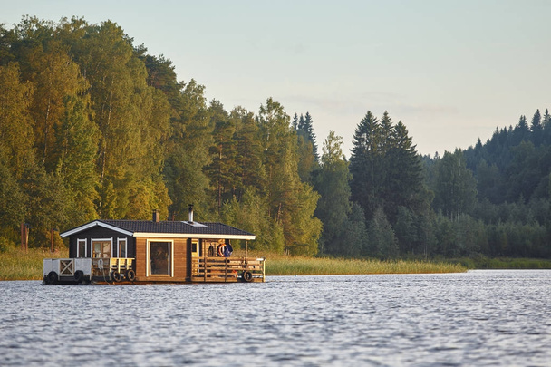Sauna and spa cruise, Jyvaskyla area. Finland traditional lifest - Photo, Image